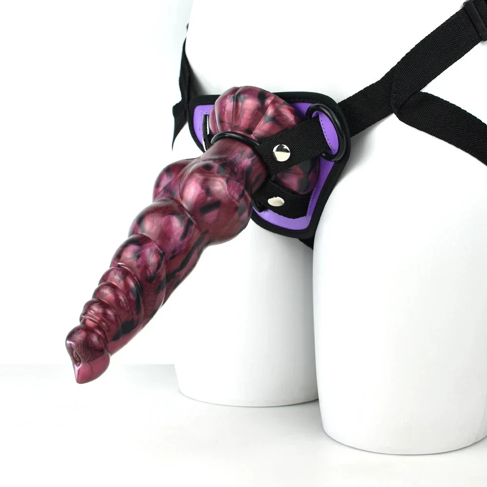 Large Artificial 9.05 Inch Lesbian Strap Dildo Penis Realistic Sex to Toy Chastity Belt for Female