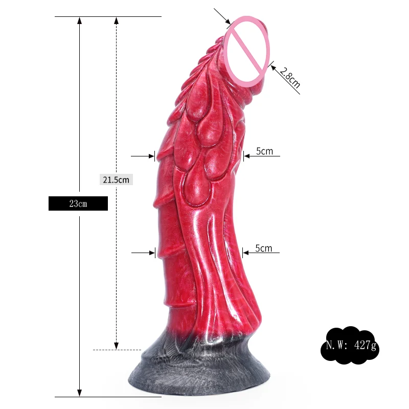 Ejaculation Realistic Dildo Sex Toys for Women Soft Flexible Silicone Animal Cock Penis Squirting Dildo with Scuction Cup