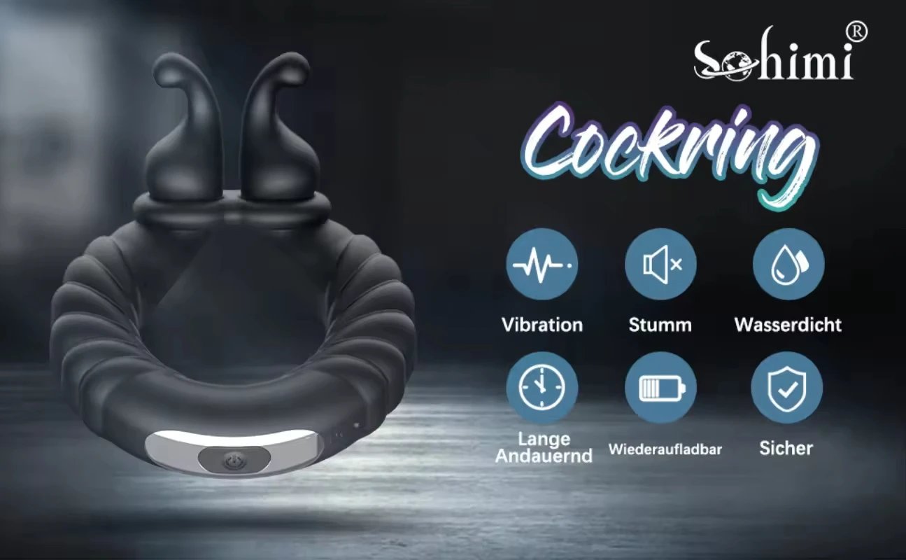 Cartoon Snail Male Lock Fine Ring 10 Vibration Delayed Penile Ring Massage Masturbation Sex Toys for Men