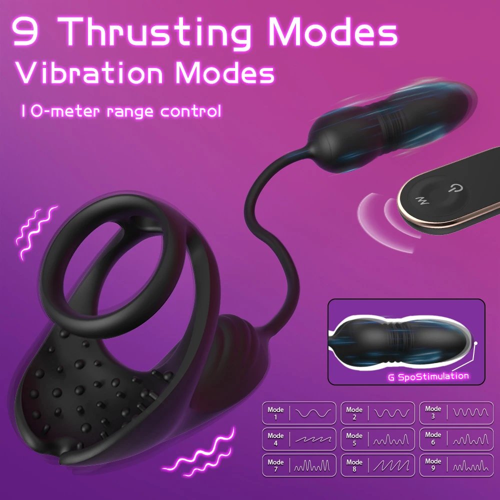 Double Ring Lock Precision Lock Precision Ring Interactive Toy Telescopic Vibrator