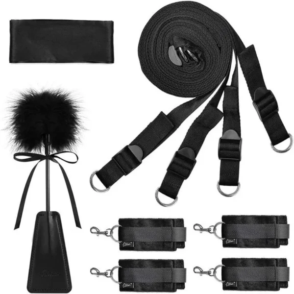 Lovers Flirting Sex Toy Restraint Kit Slave Sexy Under Mattress Restraint Bondage Set With Wrist Ankle Cuff