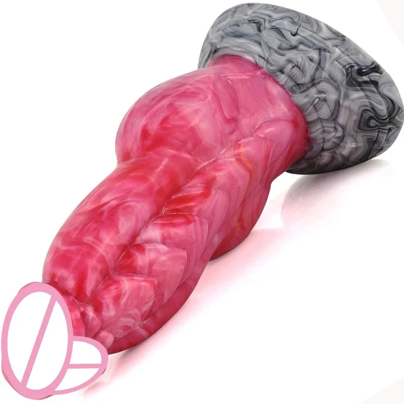 Big Huge Knot Dragon Dildo Anal Toy Male Fantasy Silicone Butt Plug Sex Toys
