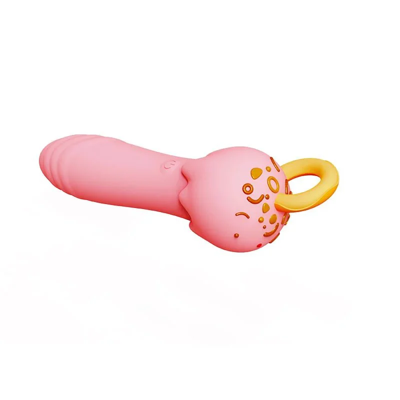 USB Rechargeable Clitoris Stimulation Wand Ice Cream Shaped Dildo Vibrator Sex Toys for Women