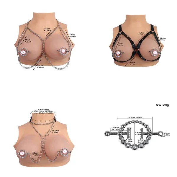 Nipple Clamps with Chain Nipple Stimulator Flirting Nipple Clamp Sex Toys for Couple