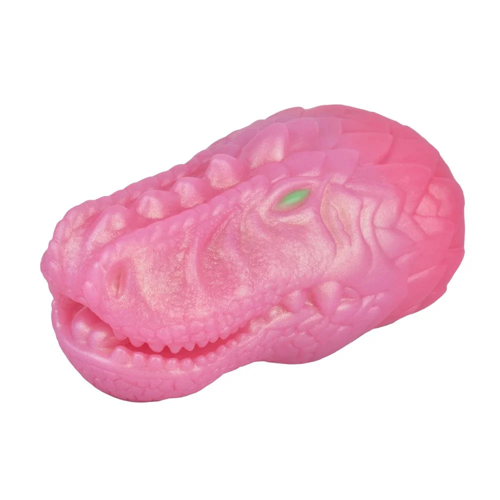 Fantasy Monster Dragon Beast Faucet Masturbation Cup Polarized Gold Powder Soft Silicone Male Masturbator Adult Toys