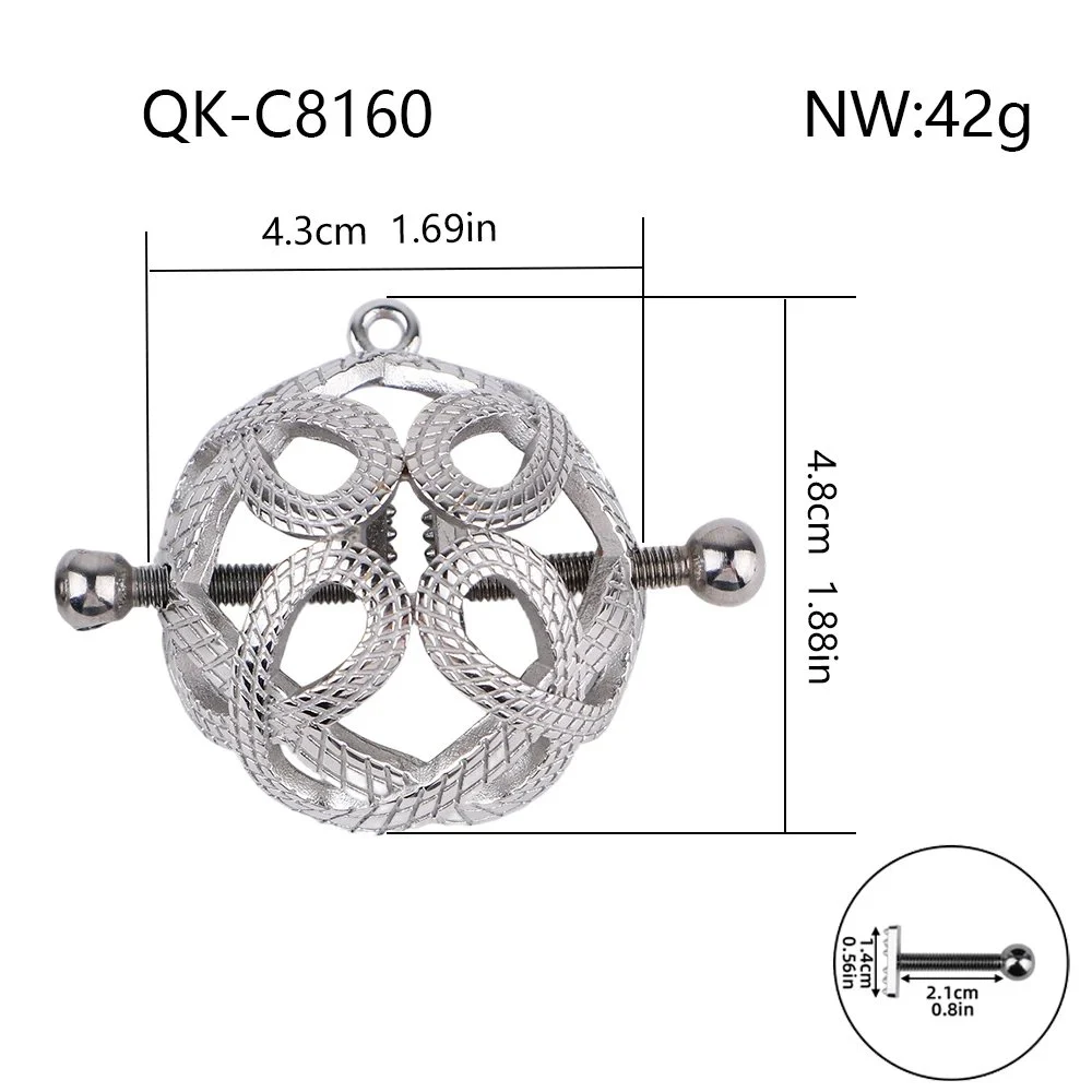 Metal Nipple Clamps Increase Sex Life Erotic Adult Toys Bdsm Game Props Breast Decoration Nipple Clamps