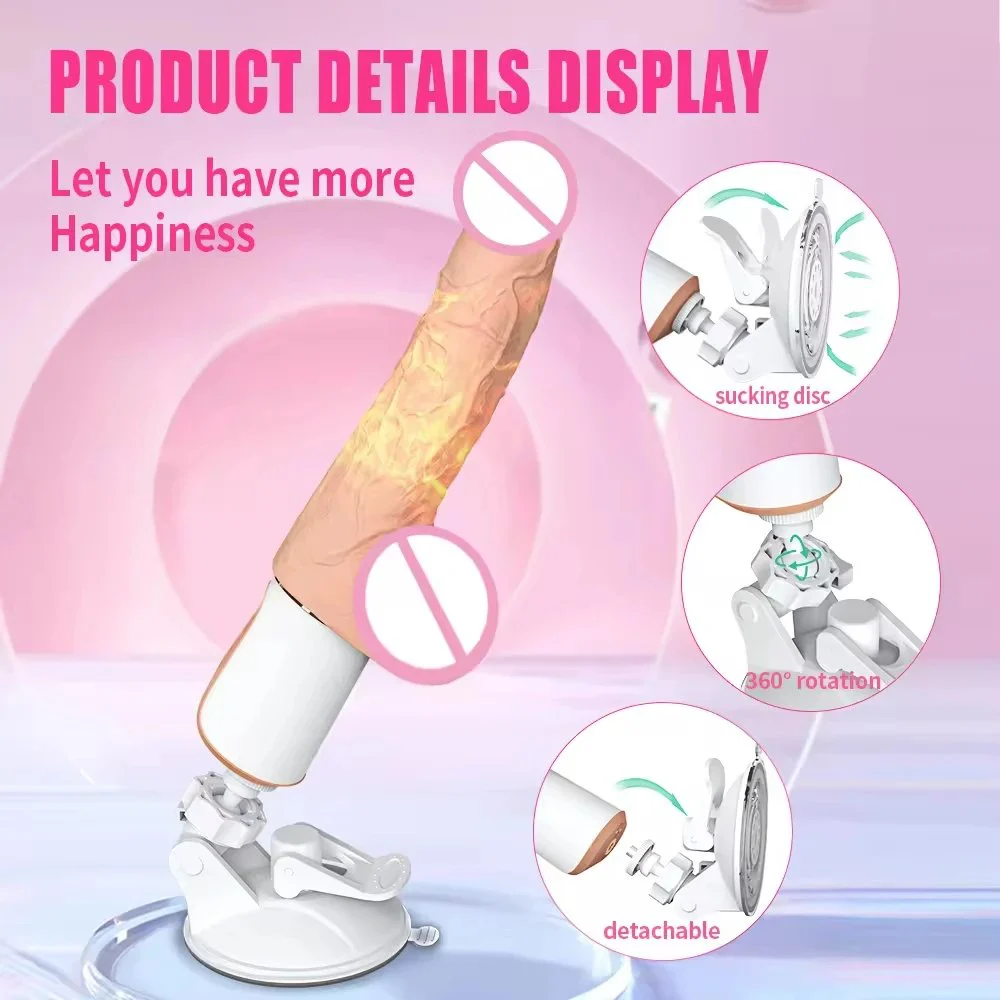 New Arrival Female Vibrator Dildo 9 Frequency 1 Heating Mode Swing Vibration Suction Cup Dildo