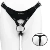 Multi-functional Restraint Harness with Shoulder Straps for Wearing Dildos PU Synthetic Leather Bondage Product