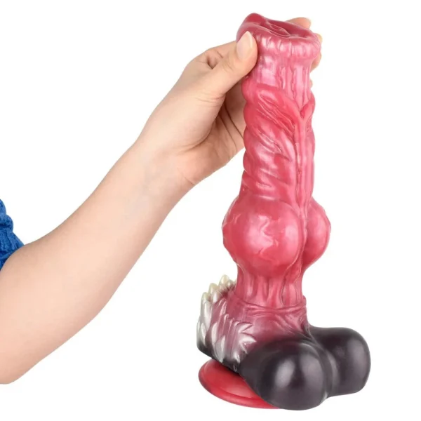 Giant Wolf Dildo Thick Knot Dog Penis Big Cock Anal Sex Toy for Women Men Butt Expansion Masturbator With Sucker