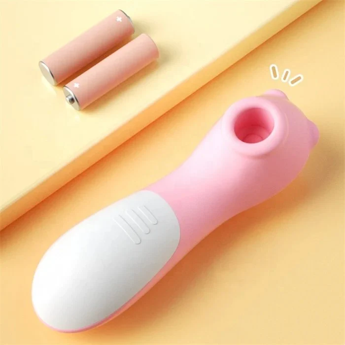 USB Rechargeable 10-Speed Silicone Bear Vibrator Adult Sex Toys for Women with Sucking & Breast Clit Stimulating Features