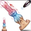 Electric Liquid Silicone Huge Dragon Animal Dildo Thrusting Heating Anal Vibrator for Women
