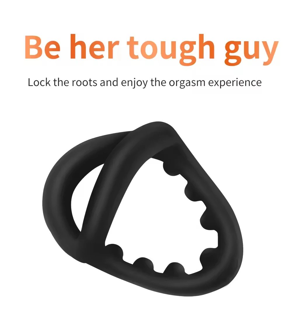 Men's Performance Enhancement Ring Reusable Silicone Loop for Intimate Support Promotes Circulation Duration Delay Ejaculation