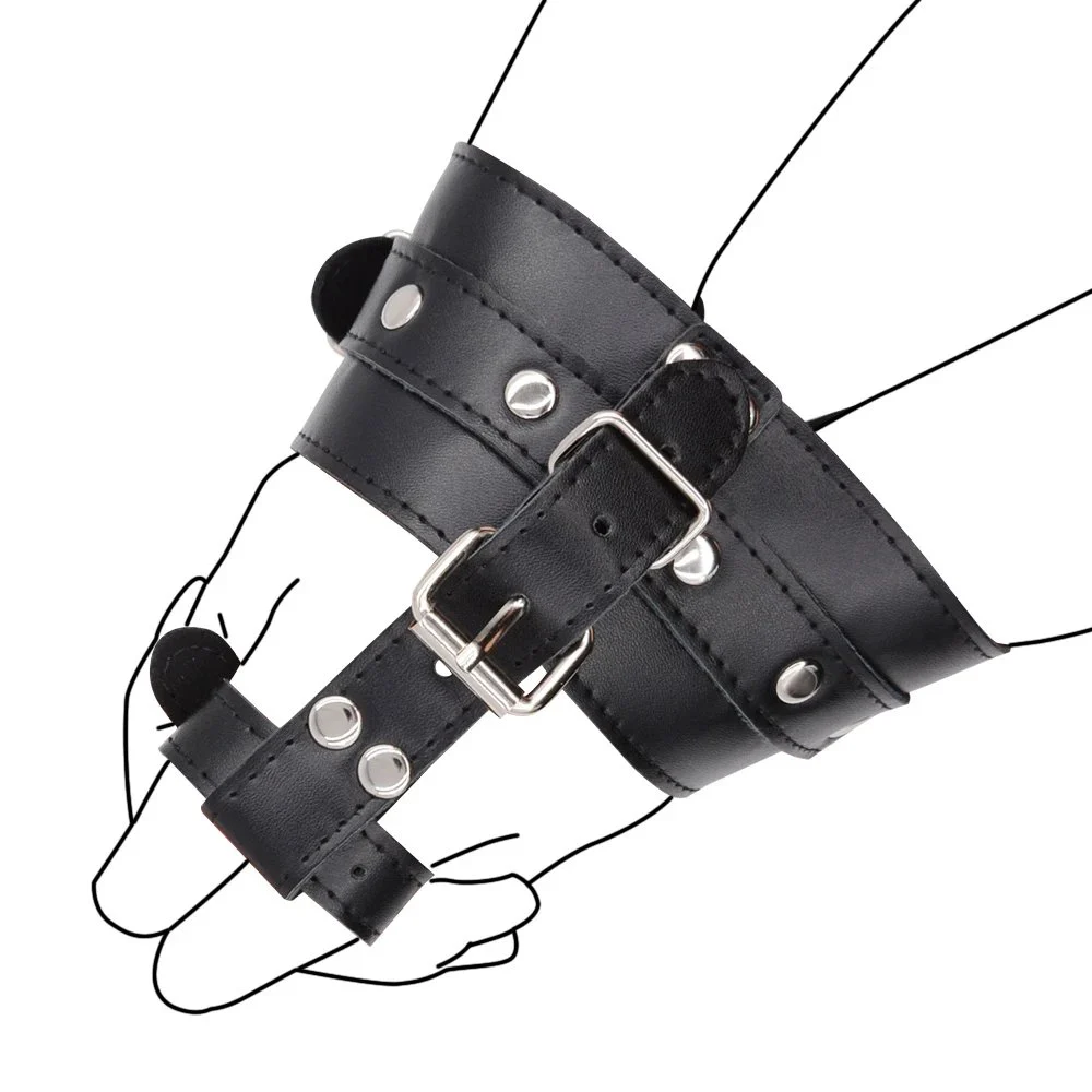 Bondage Thumb Handcuff Adult Product Thumb Binding BDSM Couple Bondage Fun Leather Other Sex Toys