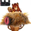 Furry Sex Toys Soft Silicone Male Masturbator Single Channel Pocket Pussy Stroker With Removable Brown Faux Fur for Men