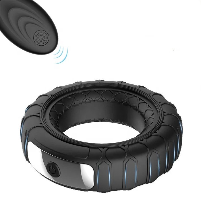 10 Frequency Silicone Adult Sex Toys Vibrating Cock Ring with Remote Control for Delay Ejaculation Penis Rings Product