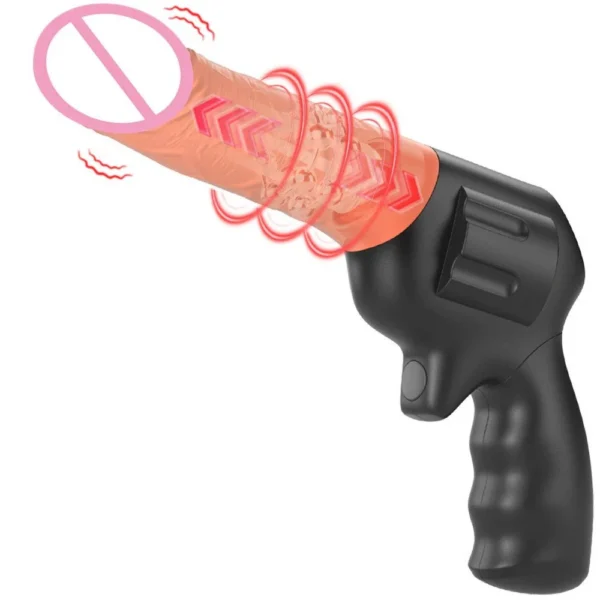 Female Masturbation Waterproof 9 Frequency Telescopic Rotation Dildo Machine Mini Massage Gun