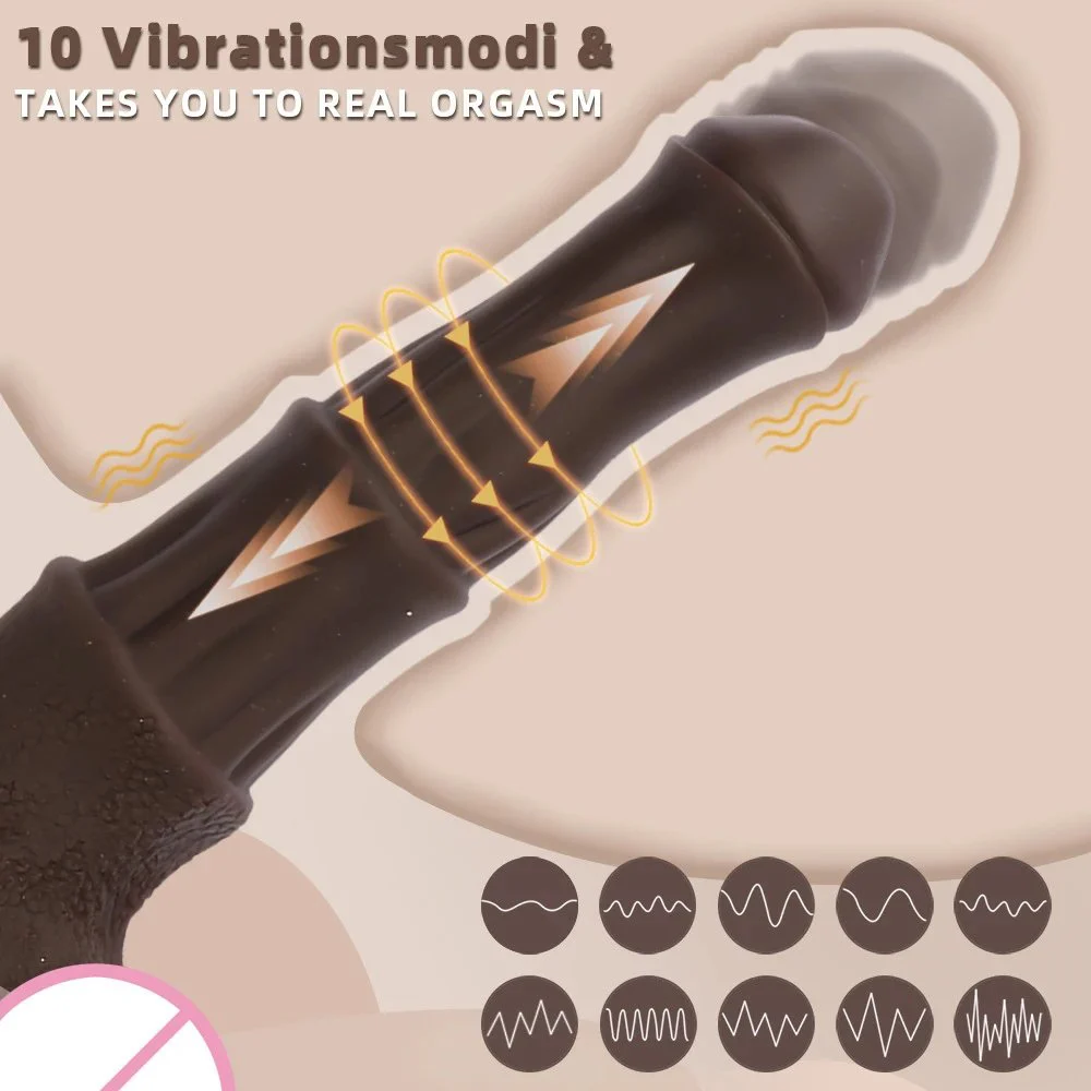 Remote Control G-Spot Prostate Heating Stimulation Silicone XL Large Realistic Horse Penis Thrusting Dildo Vibrator for Women