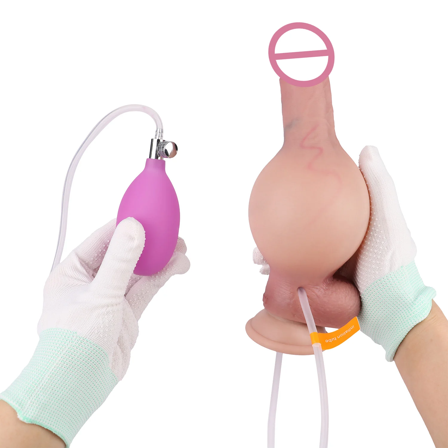 Inflatable Ejaculating Dildo Liquid Silicone Material, Soft Feel, Realistic Body Feeling Adult Toy Inflatable Dildo