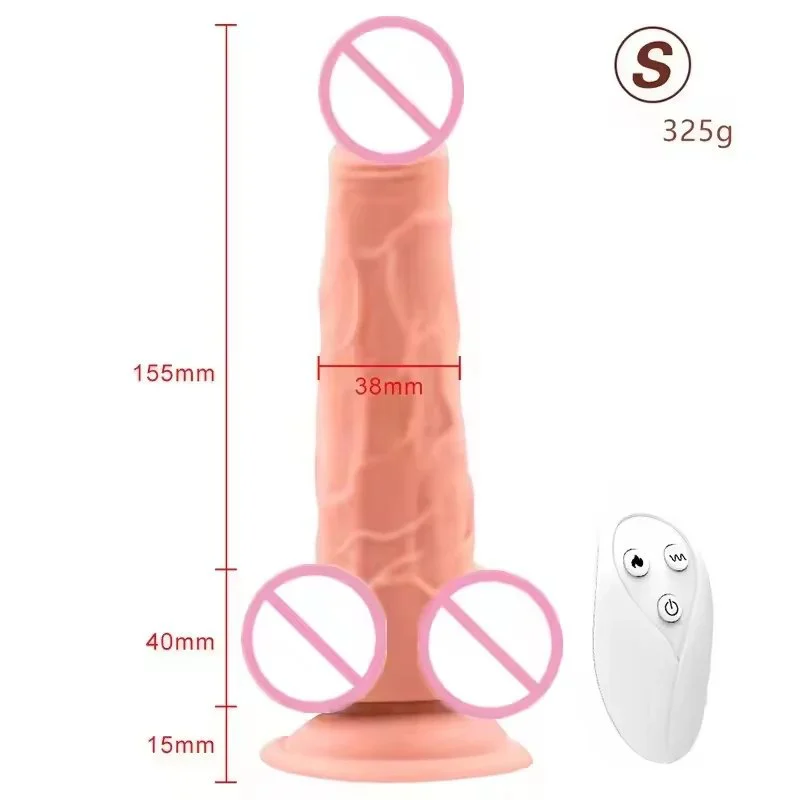 USB Rechargeable Thrusting Vibrating Realistic Dildo With Strong Suction Base Penis Sex Toy