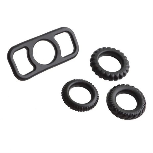 Adult Sex Toys for Men Penis Ring 3 Piece Different Size Mens Silicone Cock Ring