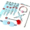 Nurse Bondage Gear 8pcs set Sex Bondage Leather Handcuffs Whip Rope Adult Sex Products Fro Couples Safe Use