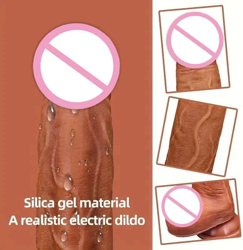 Remote Control Liquid Silicone Heating Sex Toys Realistic Clitoris Dildo Thrusting Vibrators for Women Masturbators