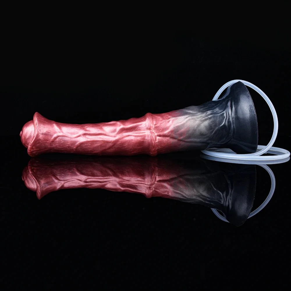 Fantasy Squirting Horse Mustang Pegasus Monster Adult Anal Sex Toys with Cum Tube Silicone Dildo Support