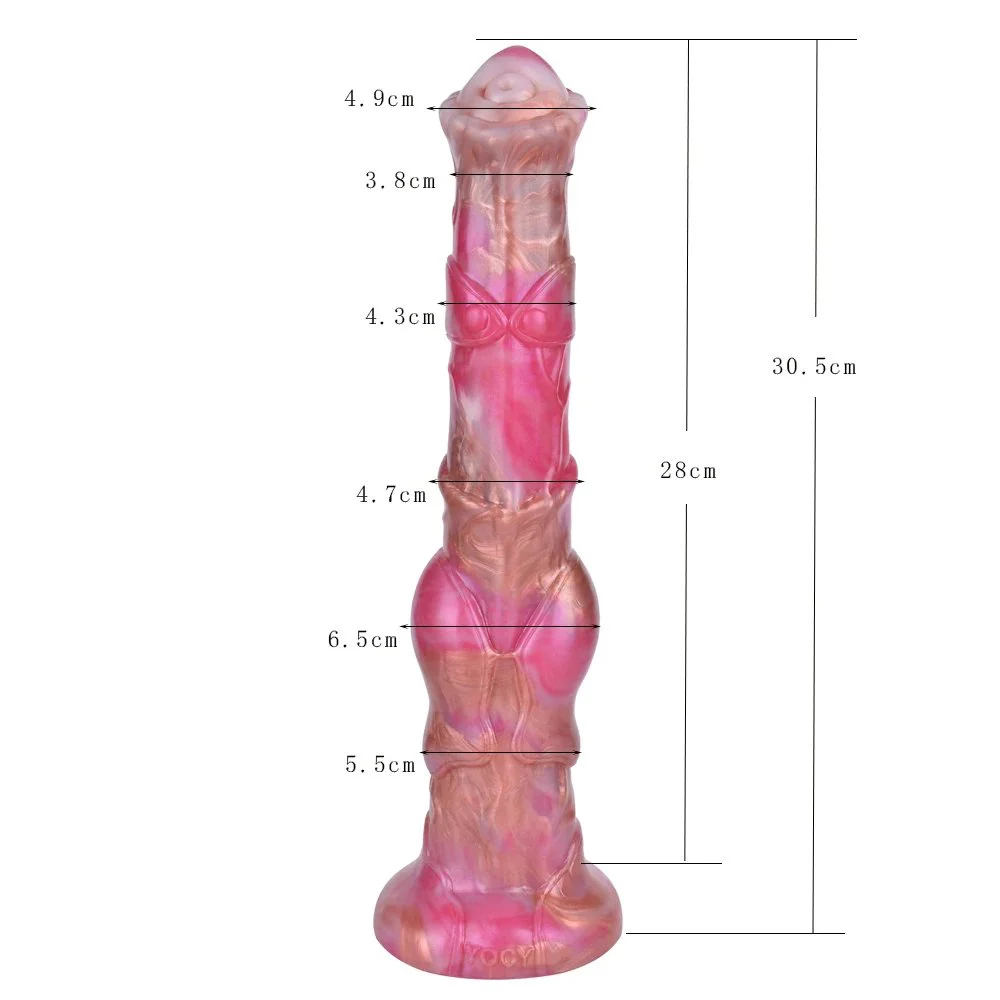 Thoughtfully Designed with an Upturned Tip Rounded Ridges and an Incredible Bulge Knot Silicone Dildo for Women