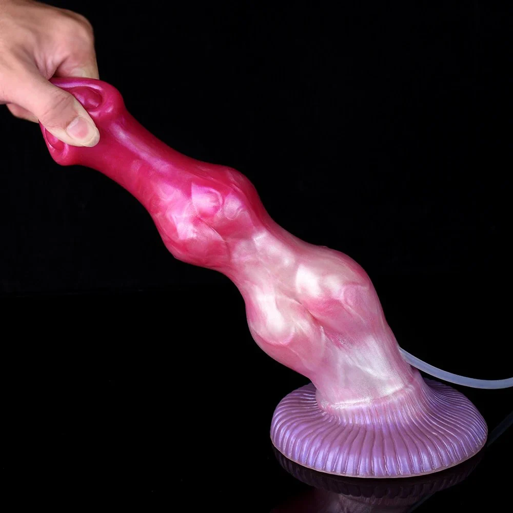 Huge Dog Squirting Dildo Peachiness Double Knot With Sucker Realistic Man Ejaculation Women Masturbation Sex Toy for Women