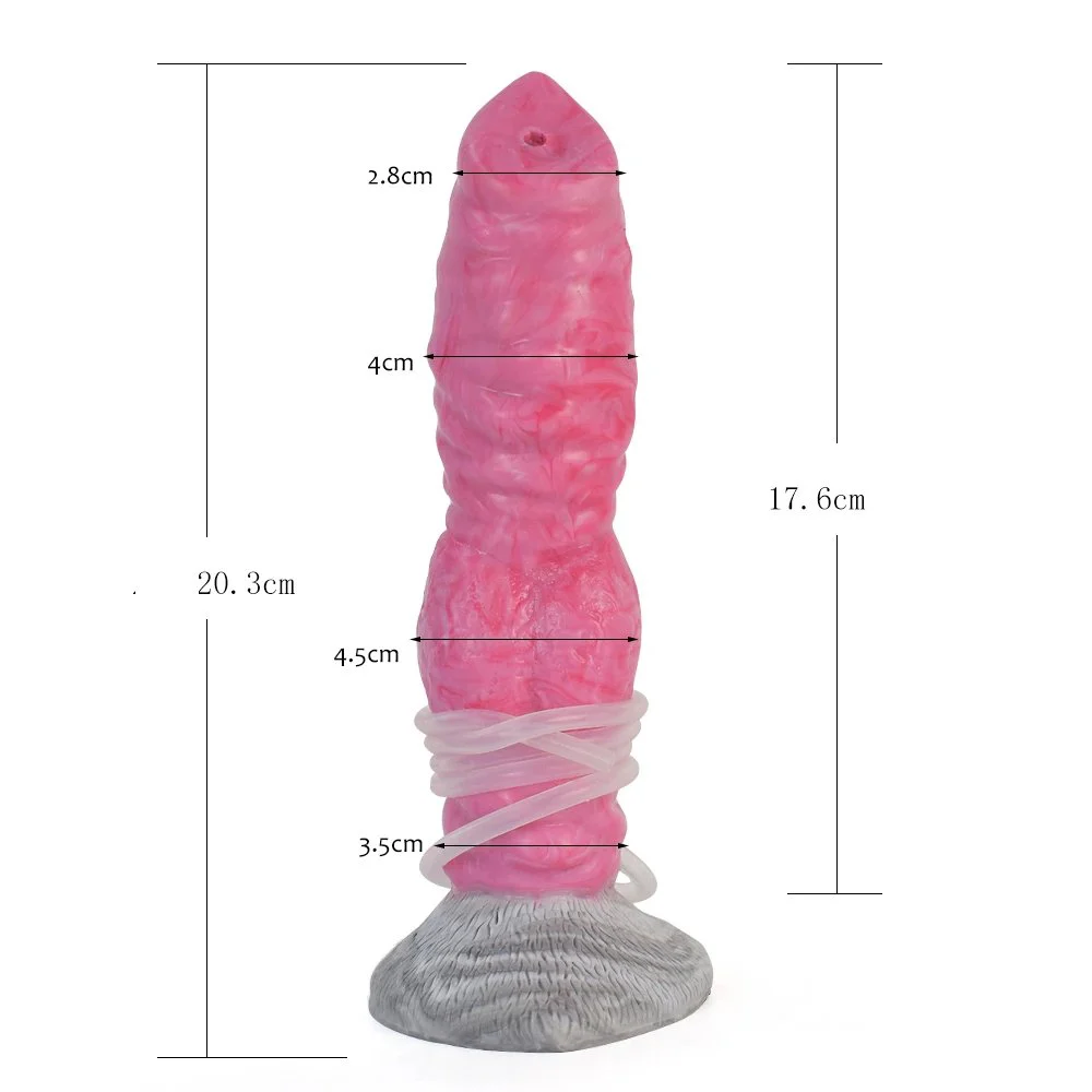 Huge Realistic Ejaculation Water Spray Dildo Animal Wolf Dog Knot Penis Squirting Dildo with Suction Cup for Women