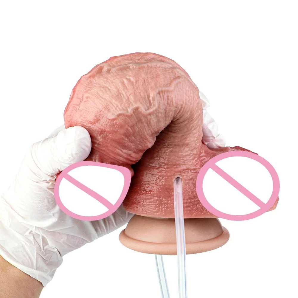 Huge Realistic Squirting Dildo Artificial Silicone Woman Dildo Inflatable Ejaculation Dildo Adult Toys