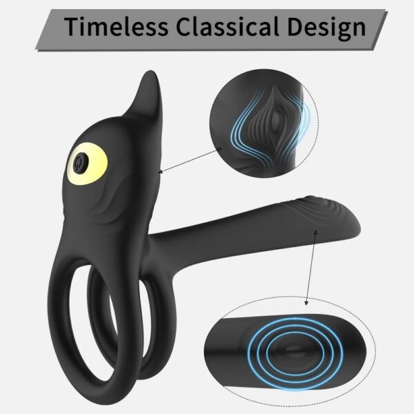 10 Modes Waterproof App Remote Control Rechargeable Couple Vibrator Cock Ring Sex Toys