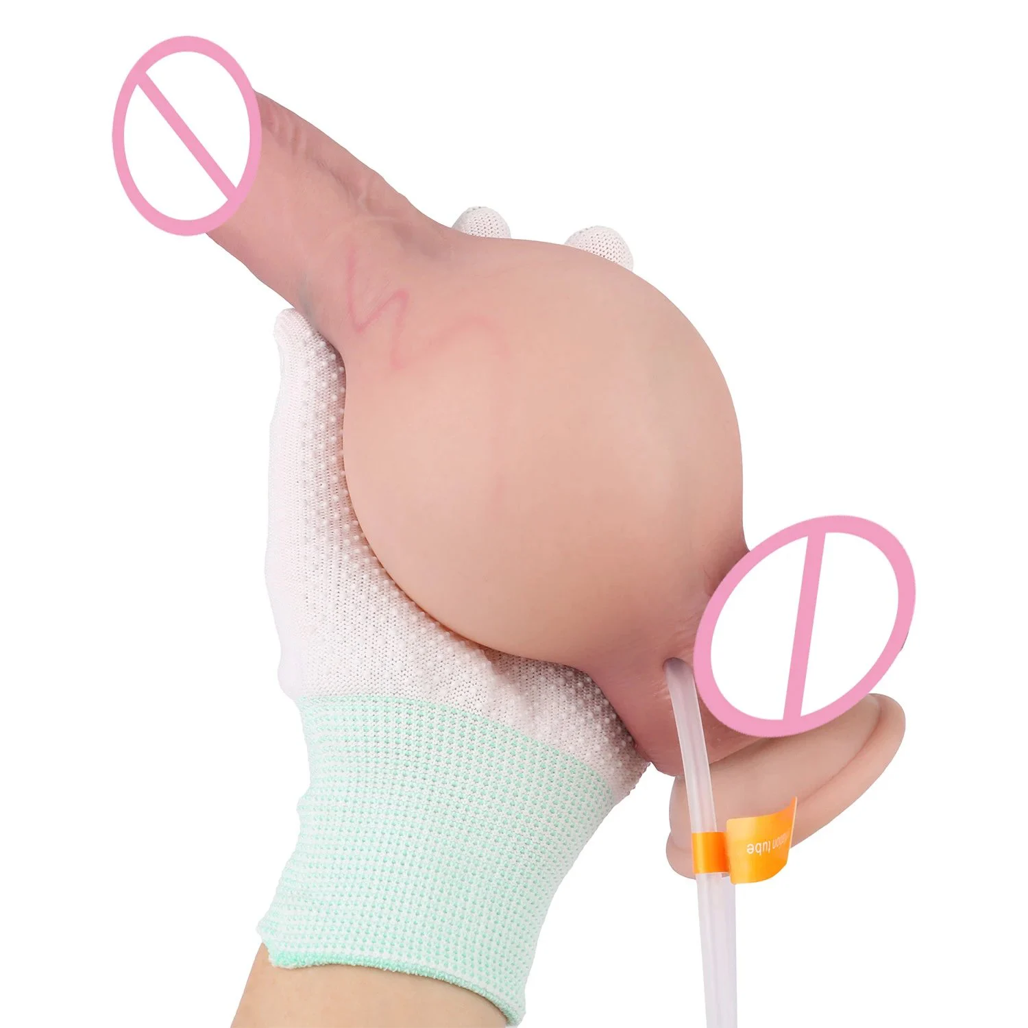 Latest 7.4'' Realistic Squirting Inflatable Knot Penis Ejaculating Dildo Toy Flirtnig Orrgsm Real Skin Dildo Strong Suction Cup