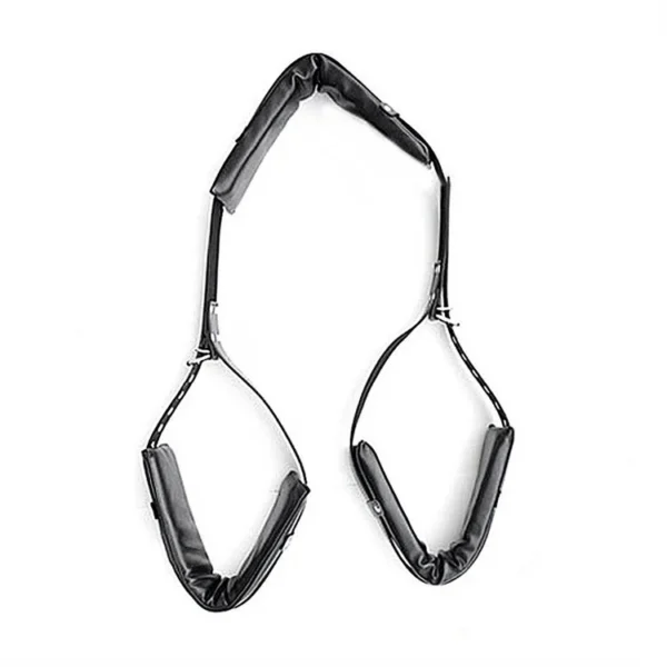 PU Leather Sponge Open Leg Bondage Restraints Neck Leg Spreader Strap Slave Bondage Thigh Cuffs
