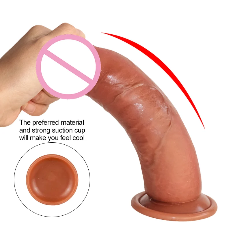 Liquid Silicone Stimulation Dildo Large Penis Female Sex Toys Huge Sliding Skin Realistic Dildo for Women Pussy Masturbation