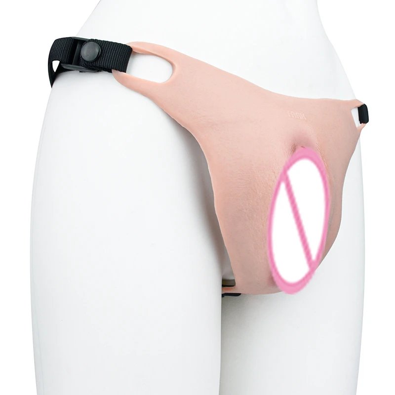 MTF Packers Strap-On Ultra Realistic Vagianl Silicone Briefs&Tongs Underwear With Hiding Gaff Pussy Male Sex Toys