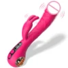 LED Display Realistic Dildo Vibrator Female Masturbation Vaginal Clitoral Stimulator G Spot Rabbit Vibrator for Women Sex Toys