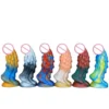 Liquid Silicone 7.7 Inch Long Big Large Dragon Monster Animal Colorful Female Sex Toys Man Penis Dildos for Women Huge Realistic
