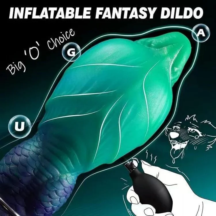 Liquid Silicone Inflatable Adjustable Huge Horse Dildos Butt Plug Anal Toys with Suction Cup for Couples
