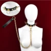 Premium Leather Collar and Leash Set Perfect for Couples Enthusiasts Adult Novelty Toy the ultimate Restraint Experience