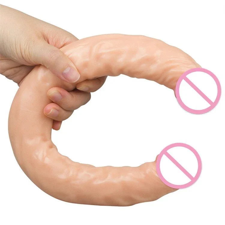 Realistic Black Super Long Double Ended Dildo for Lesbian Sex Toys Dildo