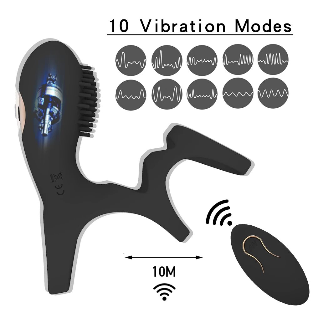 Silicone Wireless Control Anal Plug and Penis Ring Vibrator Sex Toys for Men with Butt Prostate Massager Function
