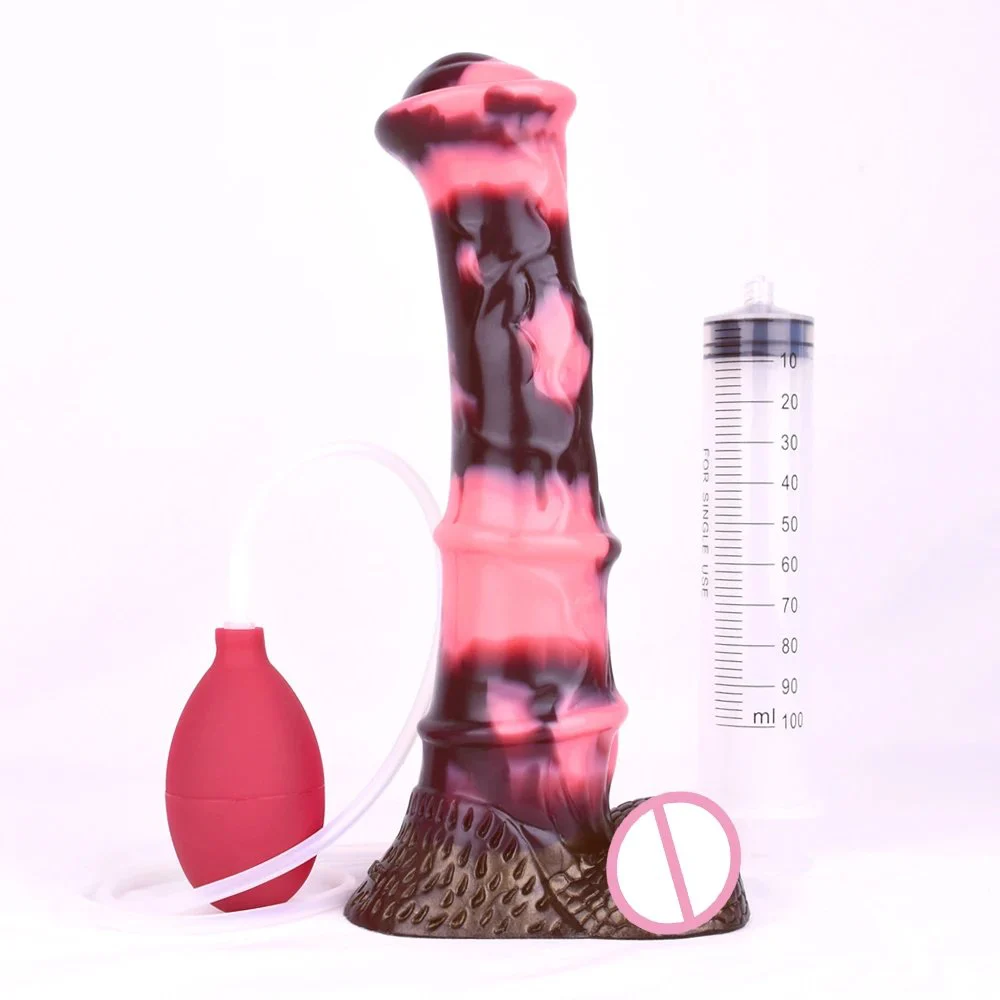 Four style Knot Ejaculation Dildo With Suction Cup Spray Liquid squirting Horse dildo for wome silicone wolf knot