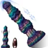 G-spot Simulation Animal Vibrating Dildo Telescopic Anal Dildo Vibrator for Women Men