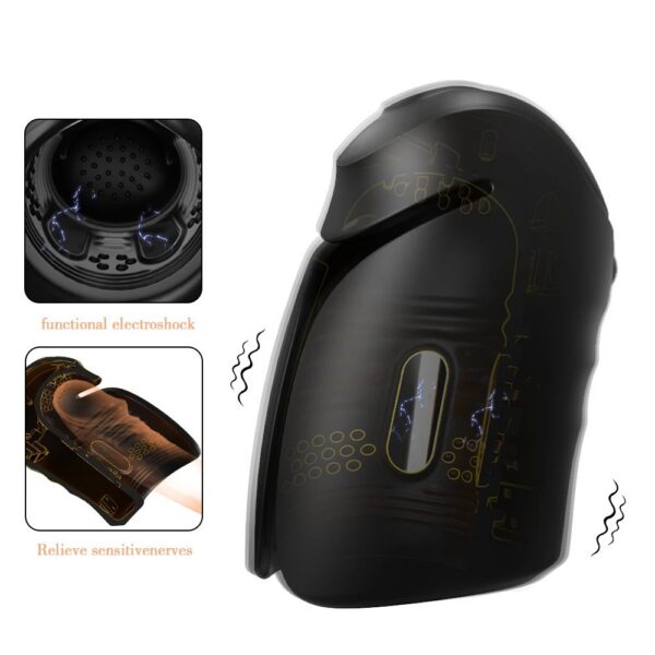 Men's Enhanced Pleasure Sex Toy Trainer Electrostimulation and Vibration Glans Designed