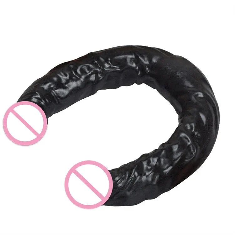 Realistic Black Super Long Double Ended Dildo for Lesbian Sex Toys Dildo