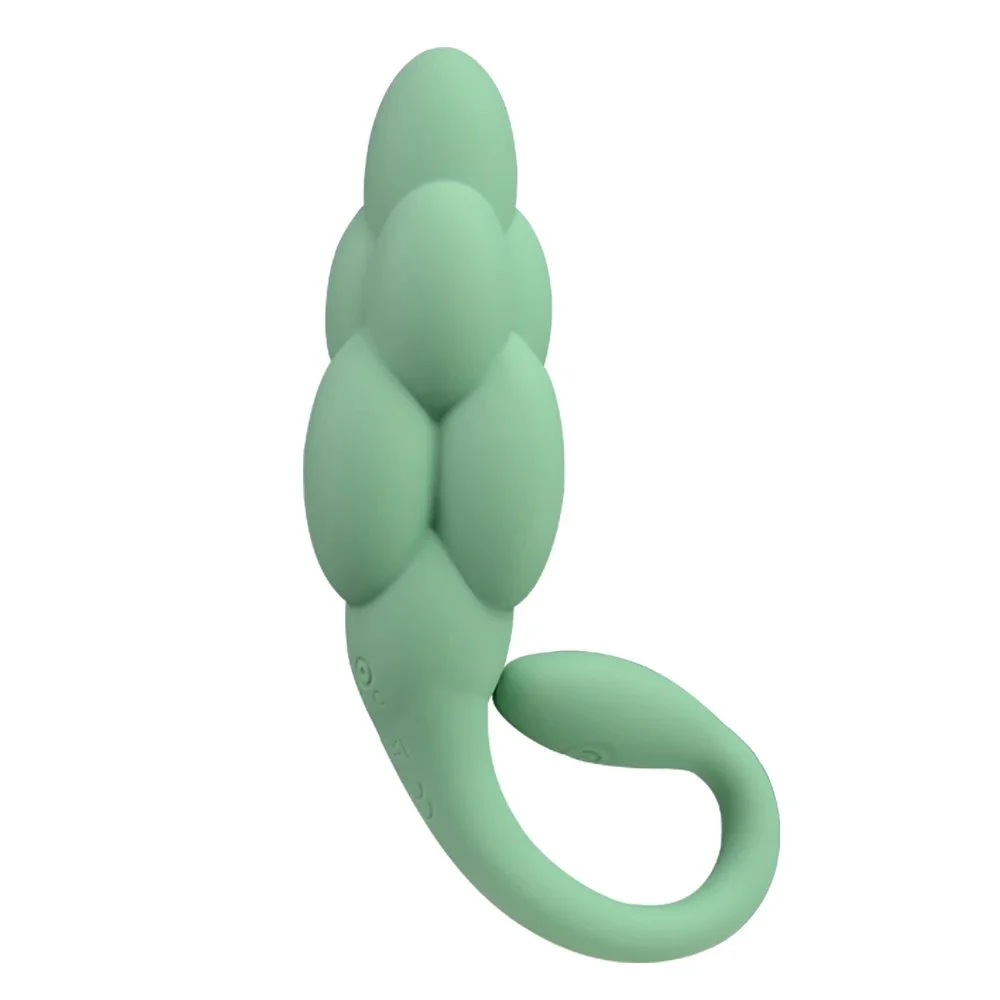 Liquid Silicone Little Tail Vibrator Anal Plug Female Vaginal Stimulation G Point Massage Sex Toy for Woman