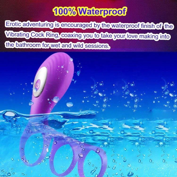 7-Speed Remote Control Dildo Vibrating Cock Ring for Men Penis Rings
