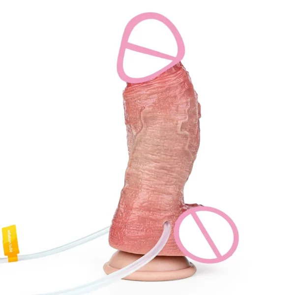 Huge Realistic Squirting Dildo Artificial Silicone Woman Dildo Inflatable Ejaculation Dildo Adult Toys