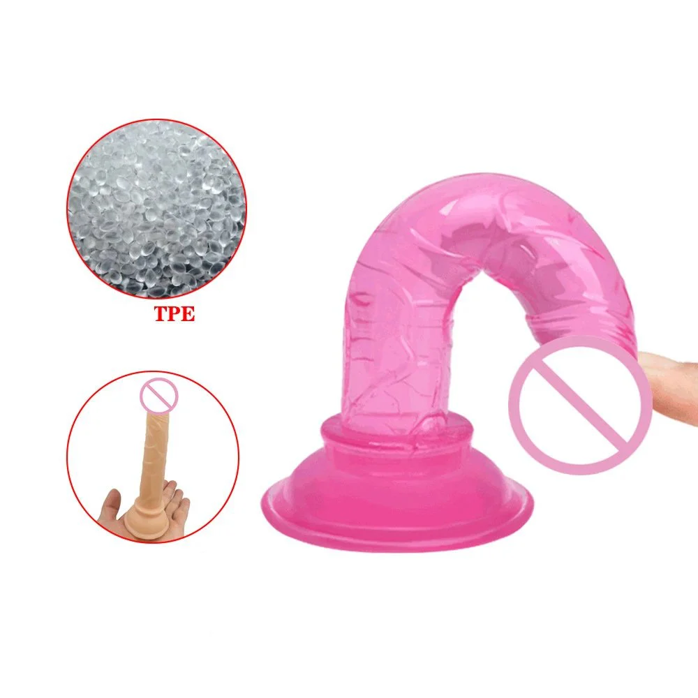 Sex Toys for Women Flexible Realistic Mini Crystal Soft Jelly Dildo With Suction Cup